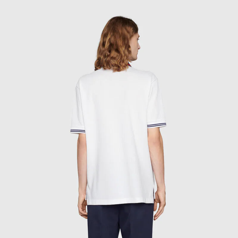 Gucci Cotton piquet polo with Interlocking G