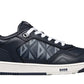 B27 LOW-TOP SNEAKER Navy Blue Smooth Calfskin and CD Diamond Canvas