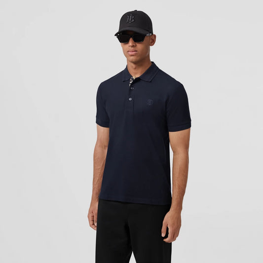 BURBERRY Monogram Motif Cotton Piqué Polo Shirt