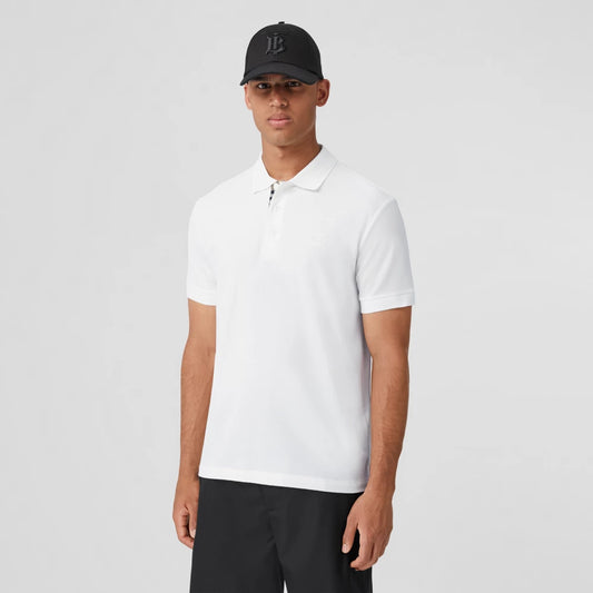 BURBERRY Monogram Motif Cotton Piqué Polo Shirt