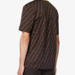 FENDI Monogram-print contrast-trim cotton-jersey T-shirt