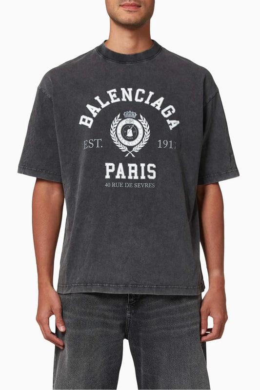 BALENCIAGA College 1917 Medium Fit T-shirt in Vintage Cotton Jersey