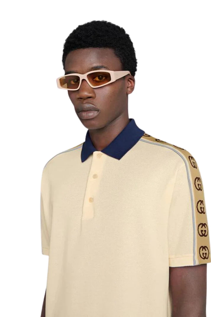 Gucci Polo with Interlocking G stripe