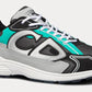 Dior B22 Anthracite Gray Mesh And Black & Green Low Top Sneakers