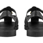 Gucci Rubber Buckle Strap Sandals - Black