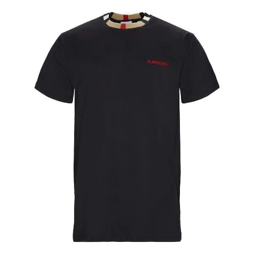 Burberry Detail Collar Short Sleeve Black