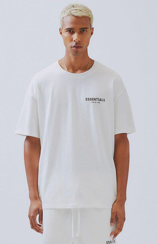 Fear of God Essentials Core T-shirt BLANC AND BLACK